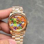 Rolex Day-Date 128235 Puzzle Emoji Jigsaw Motif Dial 36mm Super Clone