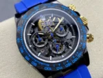 Rolex Daytona By Blaken Skeleton Dial Rubber Strap Blue 40mm Super Clone - Image 2