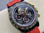 Rolex Daytona By Blaken Skeleton Dial Rubber Strap Red 40mm Super Clone - Image 2