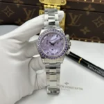 Rolex Daytona Mother Of Pearl Purple Dial Bezel Stone CZ 40mm Super Clone