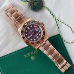 Rolex GMT-Master II 126715CHNR Rose Gold Tiger Eye Stone Dial 40mm Super Clone - Image 3