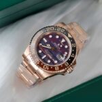 Rolex GMT-Master II 126715CHNR Rose Gold Tiger Eye Stone Dial 40mm Super Clone - Image 6