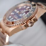 Rolex GMT-Master II 126715CHNR Rose Gold Tiger Eye Stone Dial 40mm Super Clone - Image 8