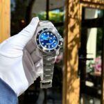 Rolex Submariner Blue Dial Moissanite Diamonds + Synthetic Sapphire 41mm Super Clone