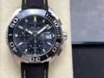 TAG Heuer Aquaracer Black Leather Strap 43mm Super Clone - Image 4