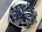 TAG Heuer Aquaracer Black Leather Strap 43mm Super Clone - Image 3