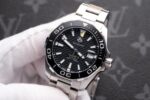 Tag Heuer Aquarace Super Clone Watch Black Dial Metal Strap 41mm - Image 4