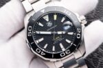 Tag Heuer Aquarace Super Clone Watch Black Dial Metal Strap 41mm - Image 3