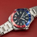 Tag Heuer Super Clone Aquaracer Black Dial Metal Wire 43mm