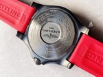 Breitling Avenger GMT SS GF 1:1 Best Edition Black Dial Stick Markers on RED rubber Strap A2836 V2 limited edition - Image 7