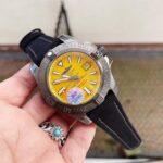 Breitling Avenger II Seawolf PVD GF 1:1 Best Edition Yellow Dial on Black Rubber Strap A2824 V2