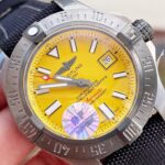 Breitling Avenger II Seawolf PVD GF 1:1 Best Edition Yellow Dial on Black Rubber Strap A2824 V2 - Image 3
