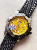 Breitling Avenger II Seawolf PVD GF 1:1 Best Edition Yellow Dial on Black Rubber Strap A2824 V2 - Image 4