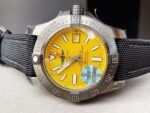 Breitling Avenger II Seawolf PVD GF 1:1 Best Edition Yellow Dial on Black Rubber Strap A2824 V2 - Image 5