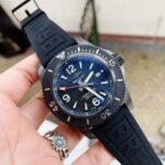 Breitling Superocean Automatic 44 TF 1:1 Best Edition Black Dial Black Bezel on Black Rubber Strap A2824