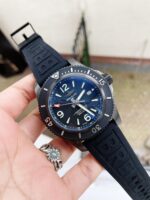 Breitling Superocean Automatic 44 TF 1:1 Best Edition Black Dial Black Bezel on Black Rubber Strap A2824