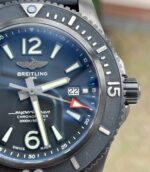 Breitling Superocean Automatic 44 TF 1:1 Best Edition Black Dial Black Bezel on Black Rubber Strap A2824 - Image 2
