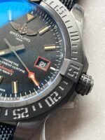 BREITLING AVENGER BLACKBIRD 44MM DLC GF 1:1 BEST EDITION TITANIUM CASE BLACK DIAL ON BLACK RUBBER STRAP A2824 V4 - Image 2