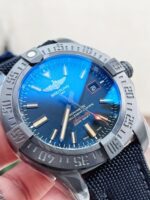 BREITLING AVENGER BLACKBIRD 44MM DLC GF 1:1 BEST EDITION TITANIUM CASE BLACK DIAL ON BLACK RUBBER STRAP A2824 V4 - Image 3
