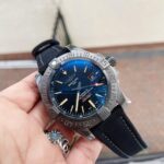 BREITLING AVENGER BLACKBIRD 44MM DLC GF 1:1 BEST EDITION TITANIUM CASE BLACK DIAL ON BLACK RUBBER STRAP A2824 V4