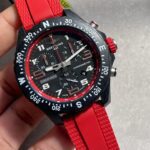 Breitling Endurance pro OGF 44mm Black dial Red Rubber Strap quartz movement