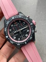 Breitling Endurance pro OGF 44mm Black dial Pink Rubber Strap quartz movement - Image 2