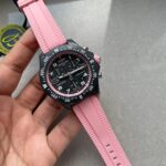 Breitling Endurance pro OGF 44mm Black dial Pink Rubber Strap quartz movement