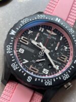 Breitling Endurance pro OGF 44mm Black dial Pink Rubber Strap quartz movement - Image 3