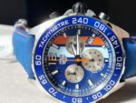 TAG Formula 1 Gulf Racing Special Edition Watch Blue Dial Blue Leather Strap Super Clone - Image 2