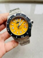 Breitling Superocean Automatic 44 TF 1:1 Best Edition Yellow Dial Black Bezel on SS Strap A2824 - Image 2