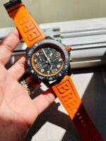 Breitling Endurance pro OGF 44mm Black dial orange Rubber Strap quartz movement