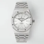 Royal Oak 15410 Frosted SS/SS White Textured Dial APSF SA3120 Super Clone