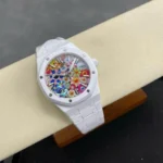 Royal Oak 15500 White Ceramic APSF 1:1 Best Edition Celebration Dial on White Ceramic Bracelet A4401
