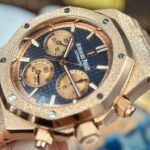 Audemars Piguet Royal Oak Chronograph Frosted Gold 26240 Blue Dial APS Factory 41mm - Image 4