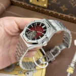 Audemars Piguet Imitation Royal Oak Selfwinding Flying Tourbillon 26730ST Burgundy Dial 41mm Super Clone - Image 3