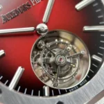 Audemars Piguet Imitation Royal Oak Selfwinding Flying Tourbillon 26730ST Burgundy Dial 41mm Super Clone - Image 7