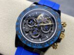 Rolex Daytona By Blaken Skeleton Dial Rubber Strap Blue 40mm - Image 4