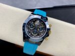 Rolex Daytona By Blaken Skeleton Dial Rubber Strap Cyan 40mm - Image 5