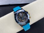 Rolex Daytona By Blaken Skeleton Dial Rubber Strap Cyan 40mm - Image 4