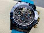 Rolex Daytona By Blaken Skeleton Dial Rubber Strap Cyan 40mm - Image 3