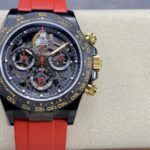 Rolex Daytona By Blaken Skeleton Dial Rubber Strap Red 40mm