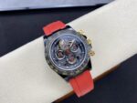 Rolex Daytona By Blaken Skeleton Dial Rubber Strap Red 40mm - Image 3