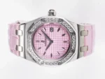 Royal Oak Offshore 33mm SS DRF Best Edition Pink Dial Diamonds Bezel - Image 5
