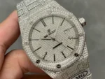 Audemars Piguet Royal Oak 41MM Silver Dial Iced Out 25.25- 15400ST - Image 2