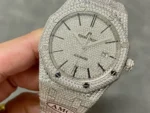 Audemars Piguet Royal Oak 41MM Silver Dial Iced Out 25.25- 15400ST - Image 3