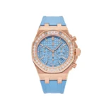 Audemars Piguet Royal Oak Offshore Chronograph Rose Gold Blue Dial Diamond Bezel