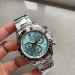 Daytona 116506 904L SS Ice Blue Dial with open Back on SS Bracelet QF Asia 4131