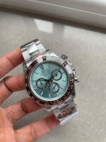 Daytona 116506 904L SS Ice Blue Dial with open Back on SS Bracelet QF Asia 4131