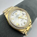 Yellow Gold Day-Date 40 Silver Roman Dial with Diamond Bezel Model No.228348RBR - Image 4