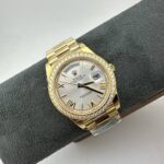 Yellow Gold Day-Date 40 Silver Roman Dial with Diamond Bezel Model No.228348RBR - Image 5